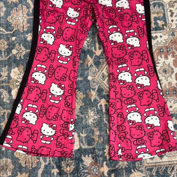 SHEIN 3XL Fuchsia Hello Kitty Lounge Flare Pants - Picture 7 of 14